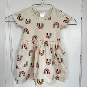 Hanna Andersson Cream Rainbow Kids Dress